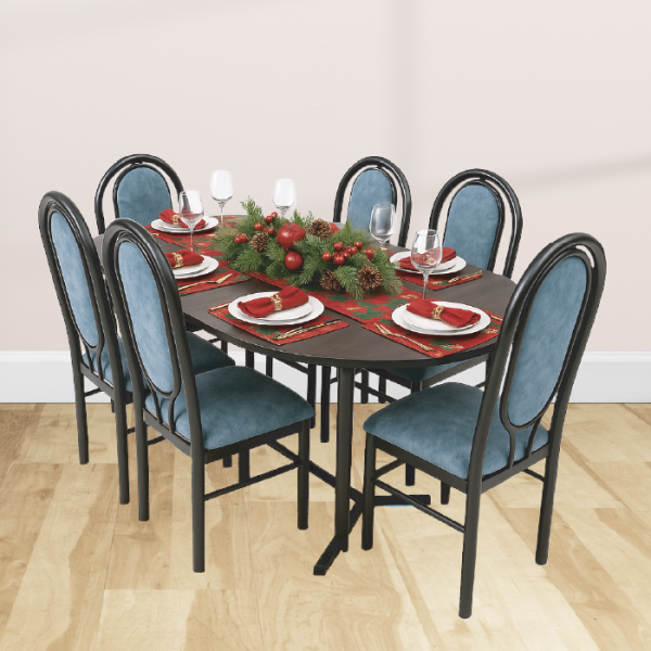 JUEGO DE COMEDOR NEGRO X 6 SILLAS