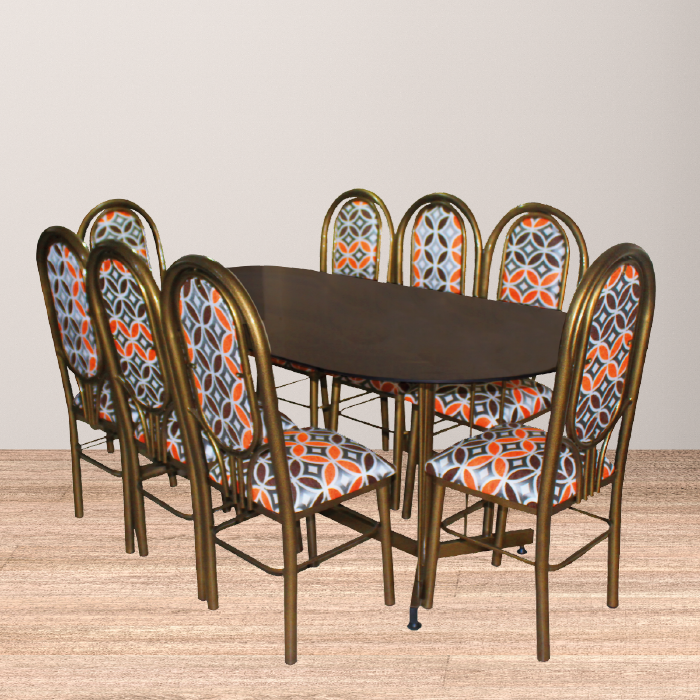 JUEGO DE COMEDOR ORO VIEJO X 8 SILLAS MELAMINA