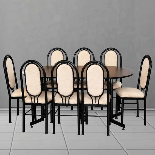 JUEGO DE COMEDOR NEGRO X 8 SILLAS